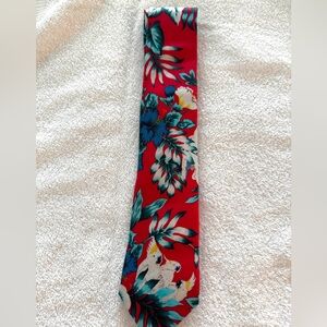 Izod Red Tropical Silk Tie